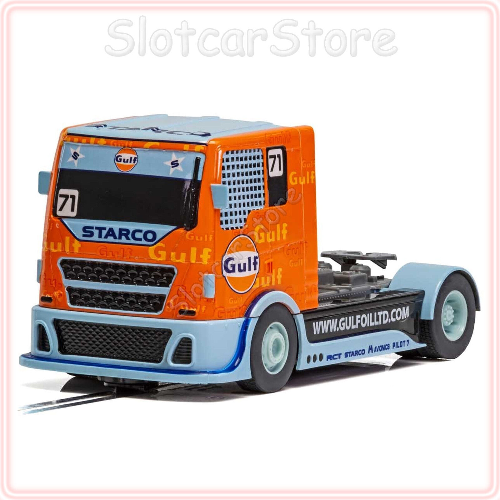 Camión Scalextric C4089 ""Team Gulf Racing No.71" 1:32 camión tragamonedas automático DPR SR