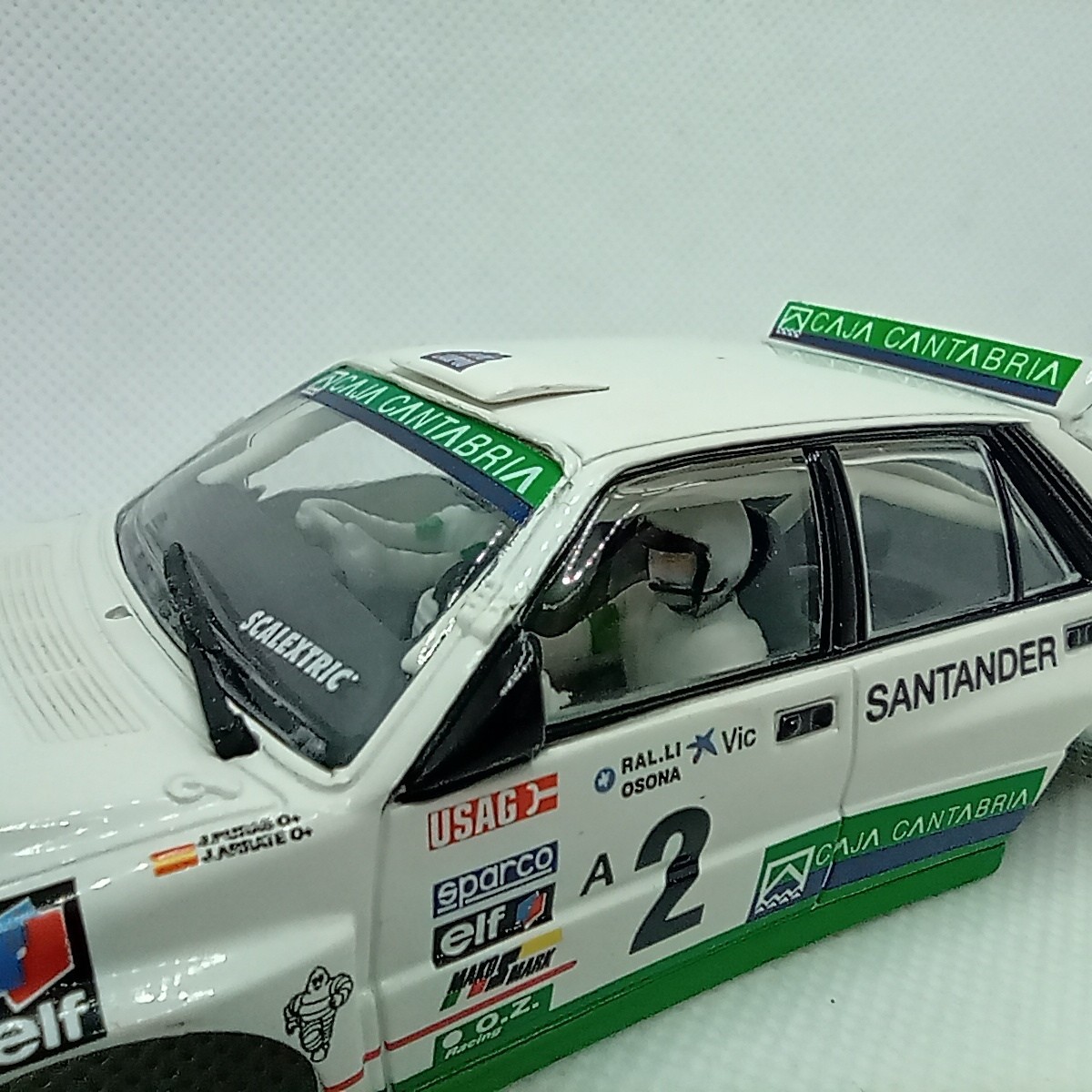 Carroceria Coche Scalextric Lancia Delta Puras #2 Rally Osona 92 con luces 1/32