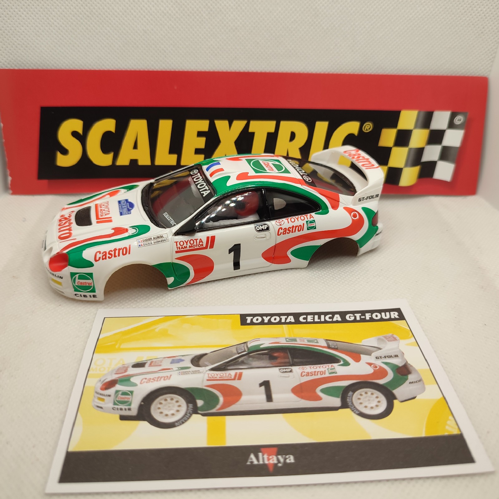 Carroceria Scalextric Altaya Toyota Celica Castrol Rally Miticos 1/32 slc32car