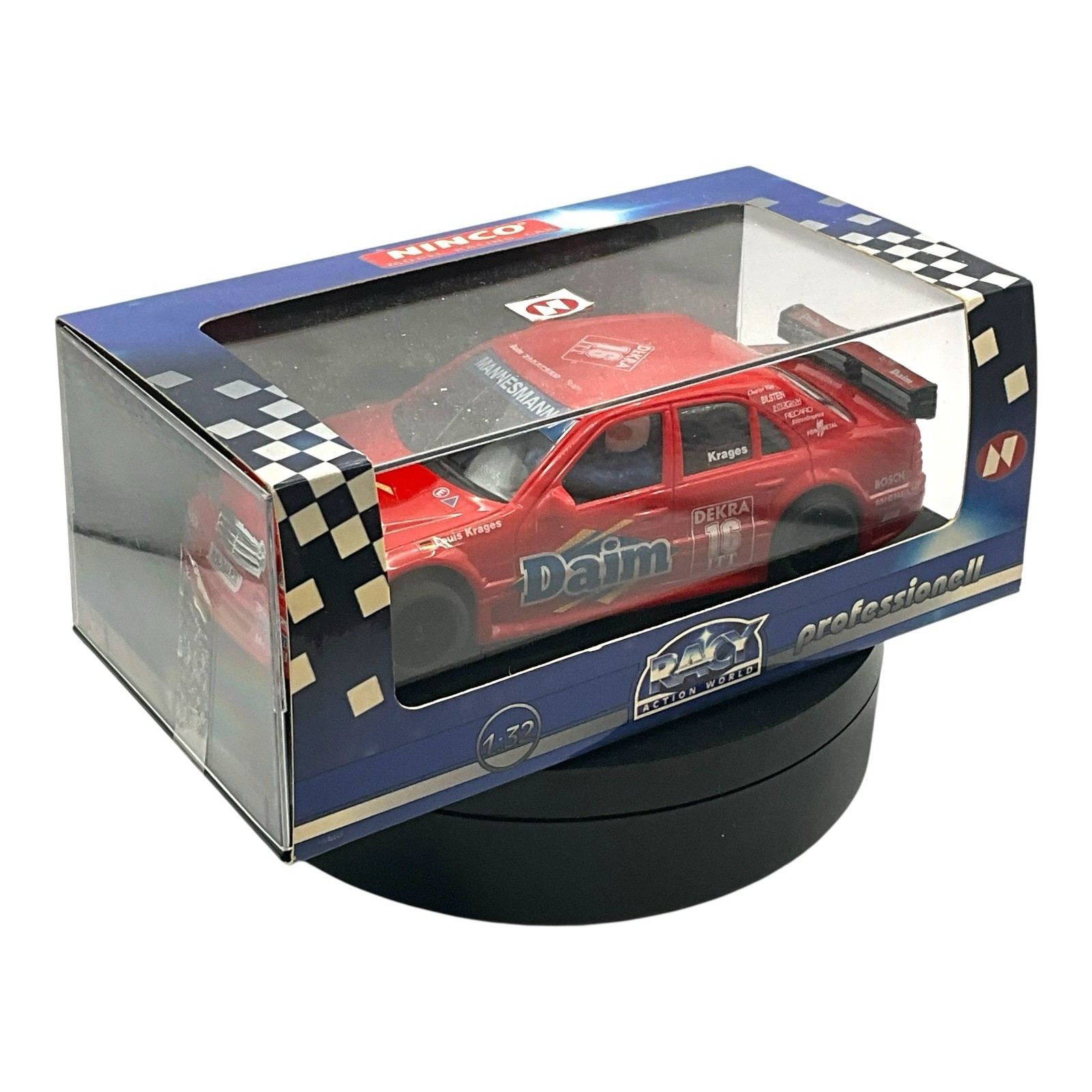 Coche Ranura Ninco 50139 1/32 AMG Mercedes Clase C 'Daim' - 'Krages' - Rojo Nº 16
