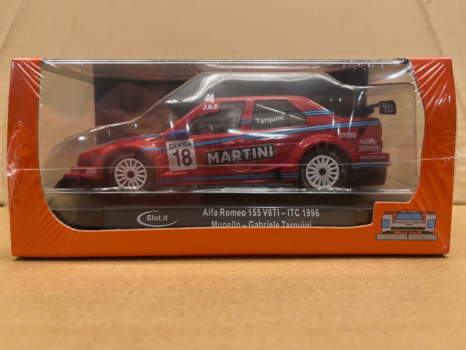 Coche Ranura Slot It Alfa Romeo 155 VGTI Martini DEKRA Mugello 1996 #18 Nuevo en Caja
