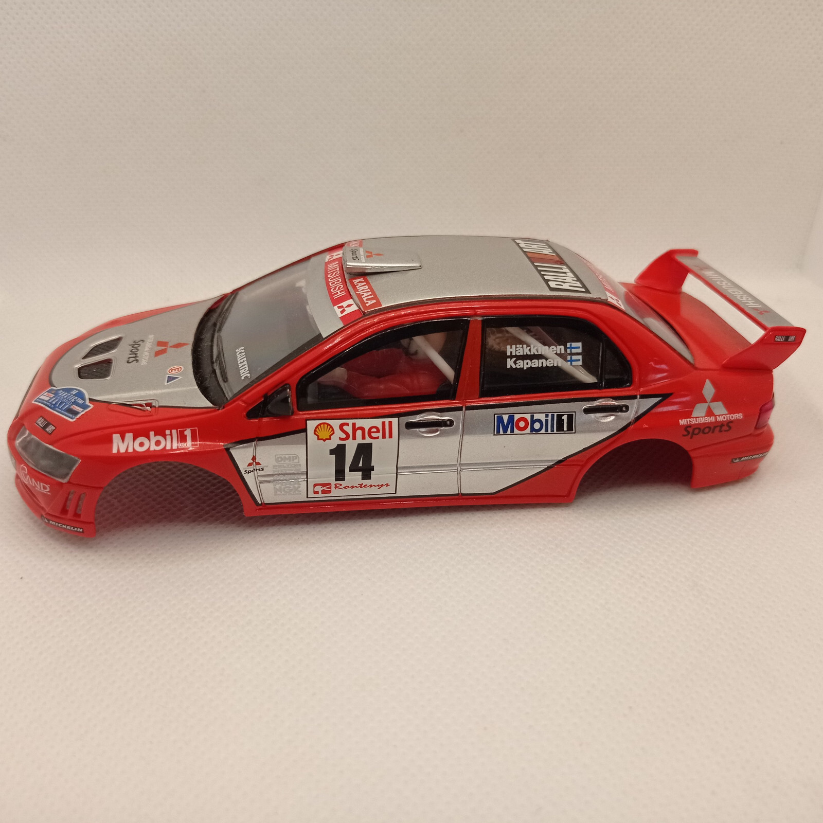 Despiece Coche Scalextric Mitsubishi Lancer EVO VII Hakkinen Slot 1/32 por pieza