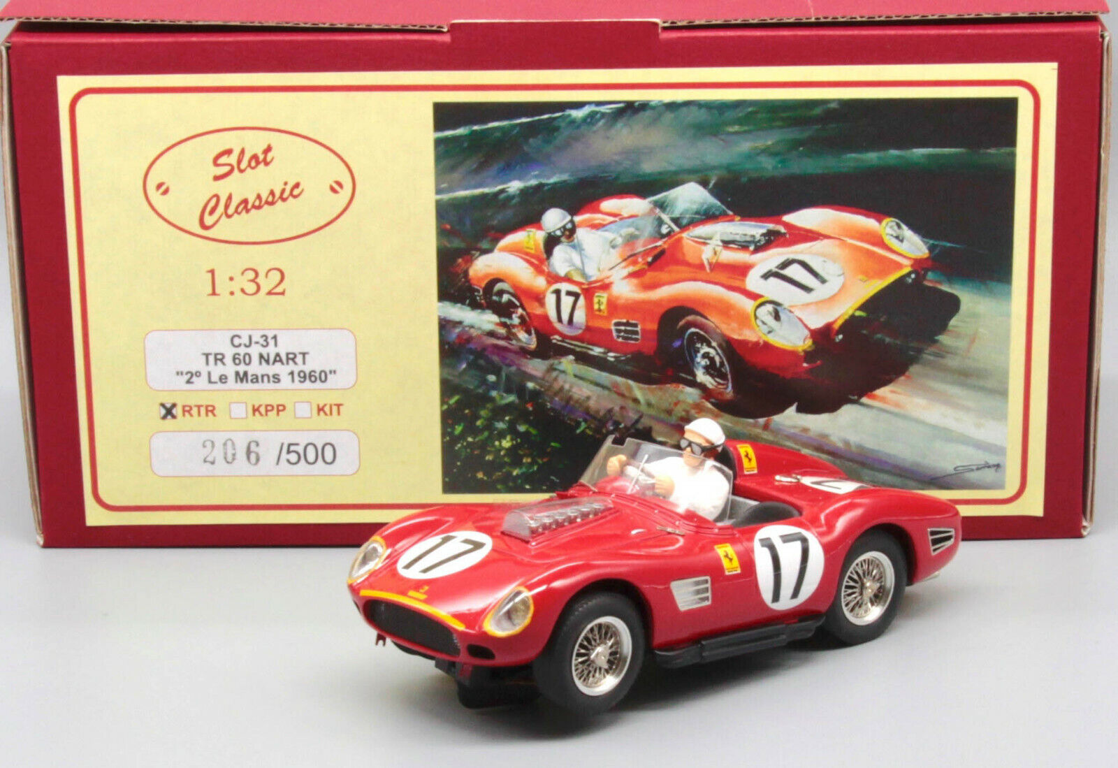 Ferrari TR 60 NART 2º 24 Horas de Le Mans 1960 (Slot Classic CJ-31 RTR)
