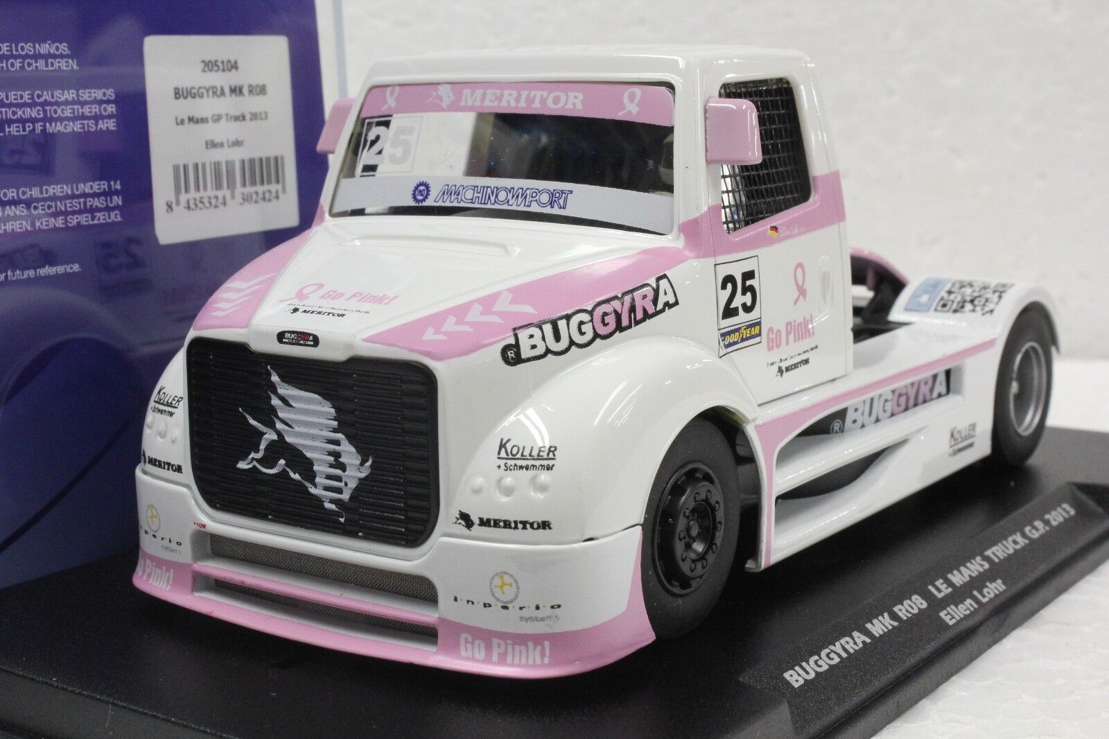 FLY 205104 BUGGYRA MK08 GO ROSA CÁNCER ELLEN LOHR, #25 NUEVO COCHE DE RANURA 1/32