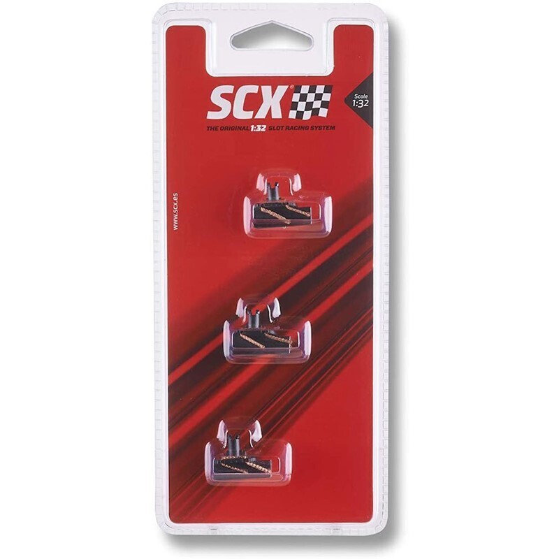 Guia con Trencillas Scalextric Slot 1/32 Pack de 3 Guide with Braids SCX slc32