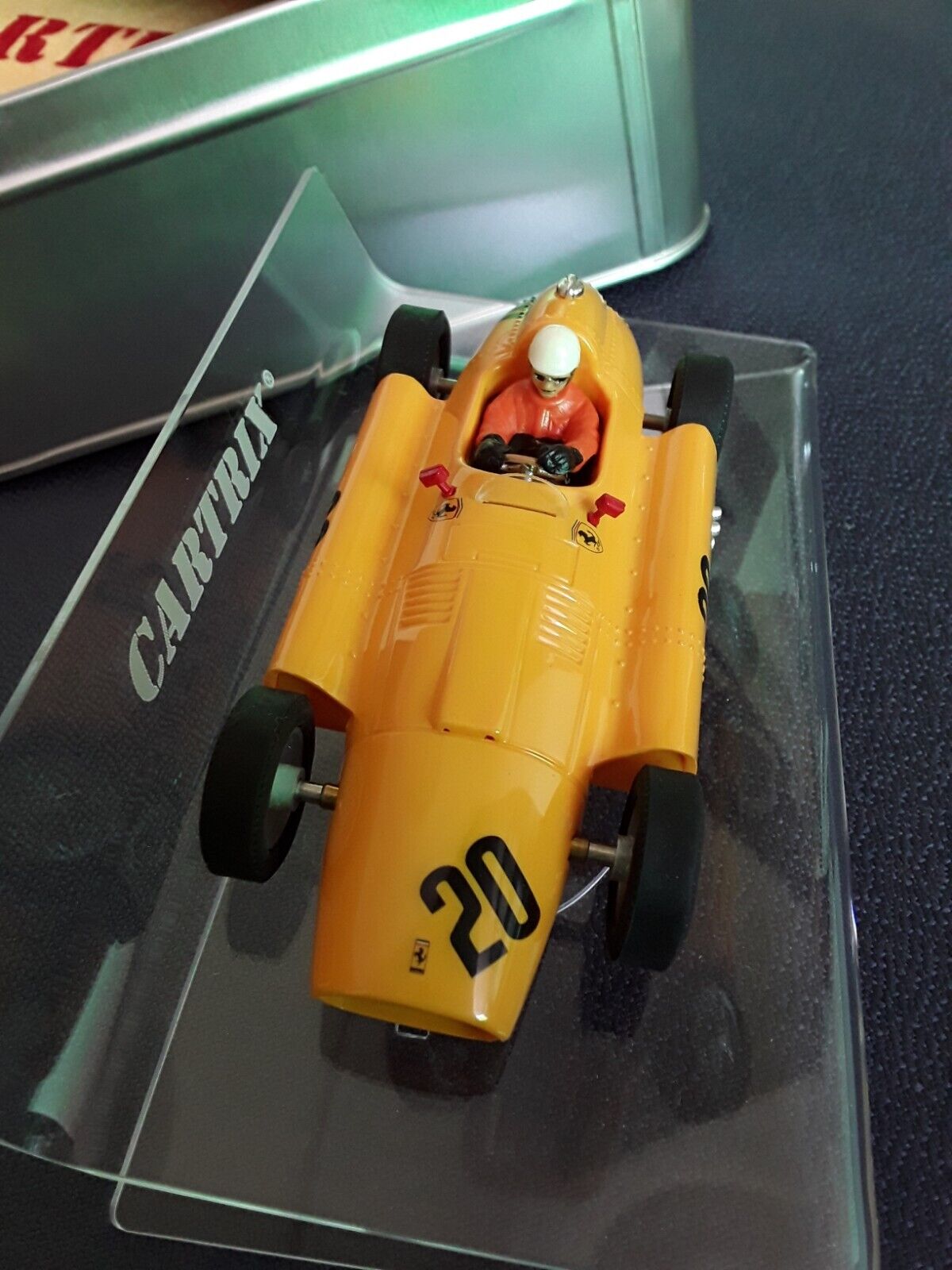 Lancia-Ferrari D-50 1956 André Pilette, Cartrix slot car (scalextric comp)