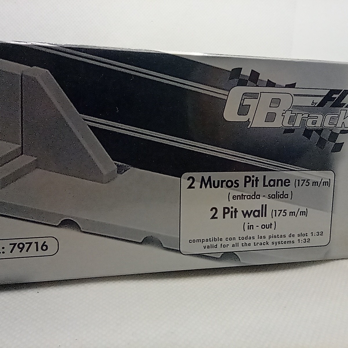 Muro 175 mm Entrada-Salida Pit Lane 1/32 Fly Decoracion Circuito Scalextric Slot