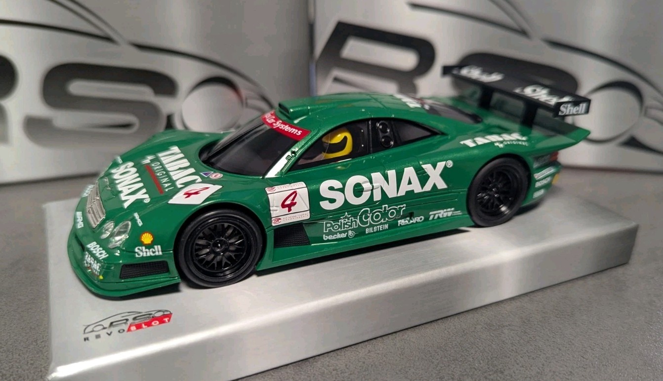 RevoSlot Mercedes CLK-GTR "# 4 Team Tabac - Sonax" nuevo/embalaje original