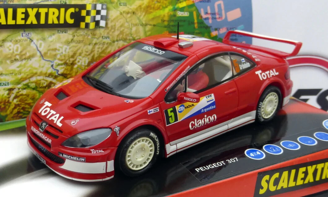 SCALEXTRIC 6161 PEUGEOT 307 WRC #5 MARKUS GRONHOLM 1/32 new SLOT CAR