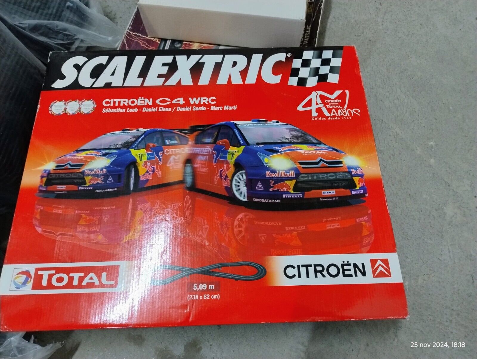 Scalextric 8117 CIRCUITO C2 CITROEN TOTAL PRECINTADO IMPOSIBLE!!!