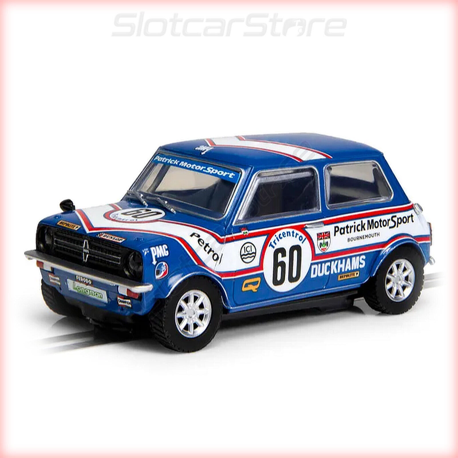 Scalextric C4337 Mini 1275GT Patrick Motorsport ""No.60 R. Longman"" 1979 1:32 automático