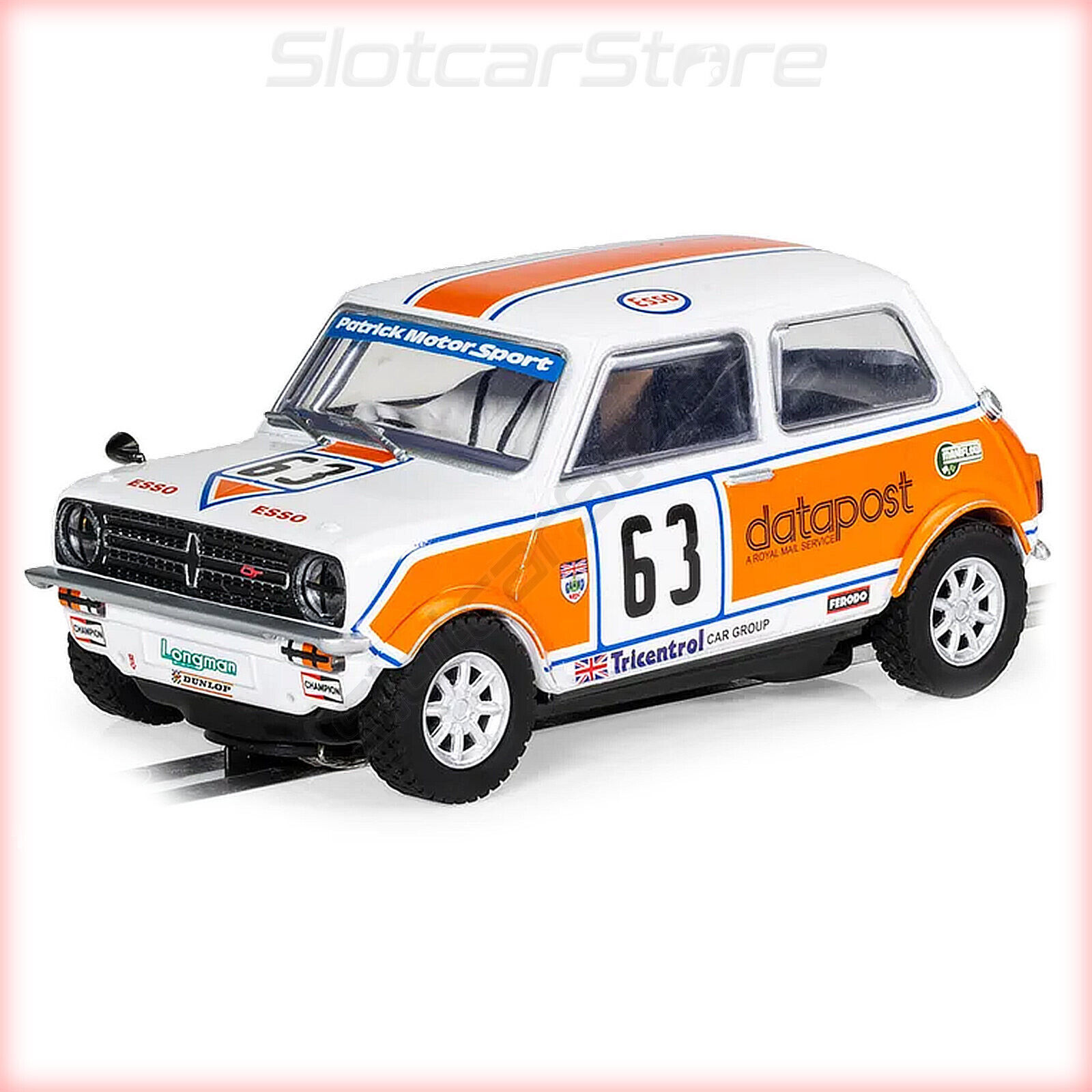 Scalextric C4413 Mini 1275GT Datapost ""No.63 Alan Curnow"" 1979 BSCC 1:32 automático