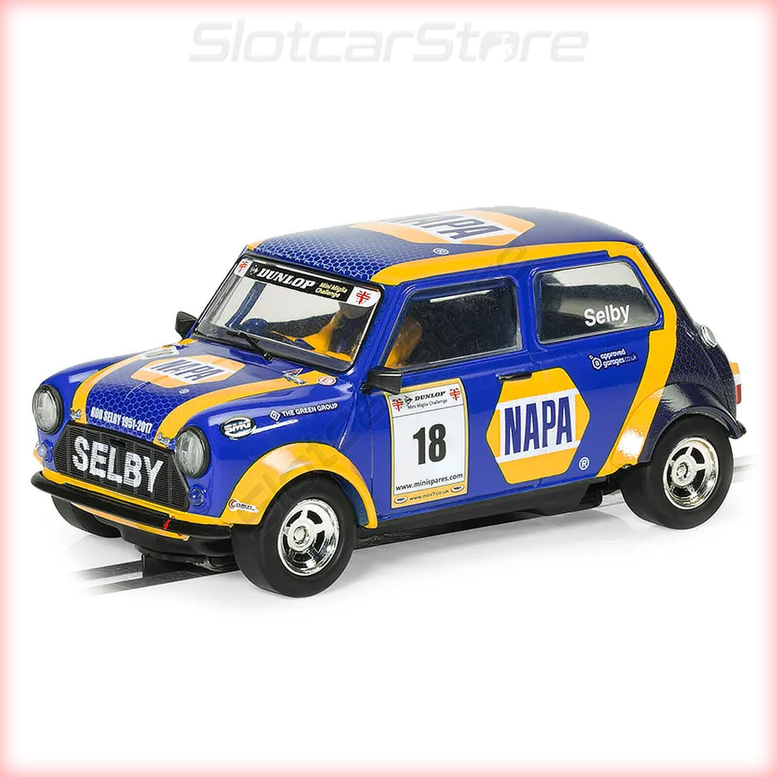 Scalextric C4414 mini millas ""No.18 Lewis Selby"" NAPA 2022 1:32 coche tragamonedas