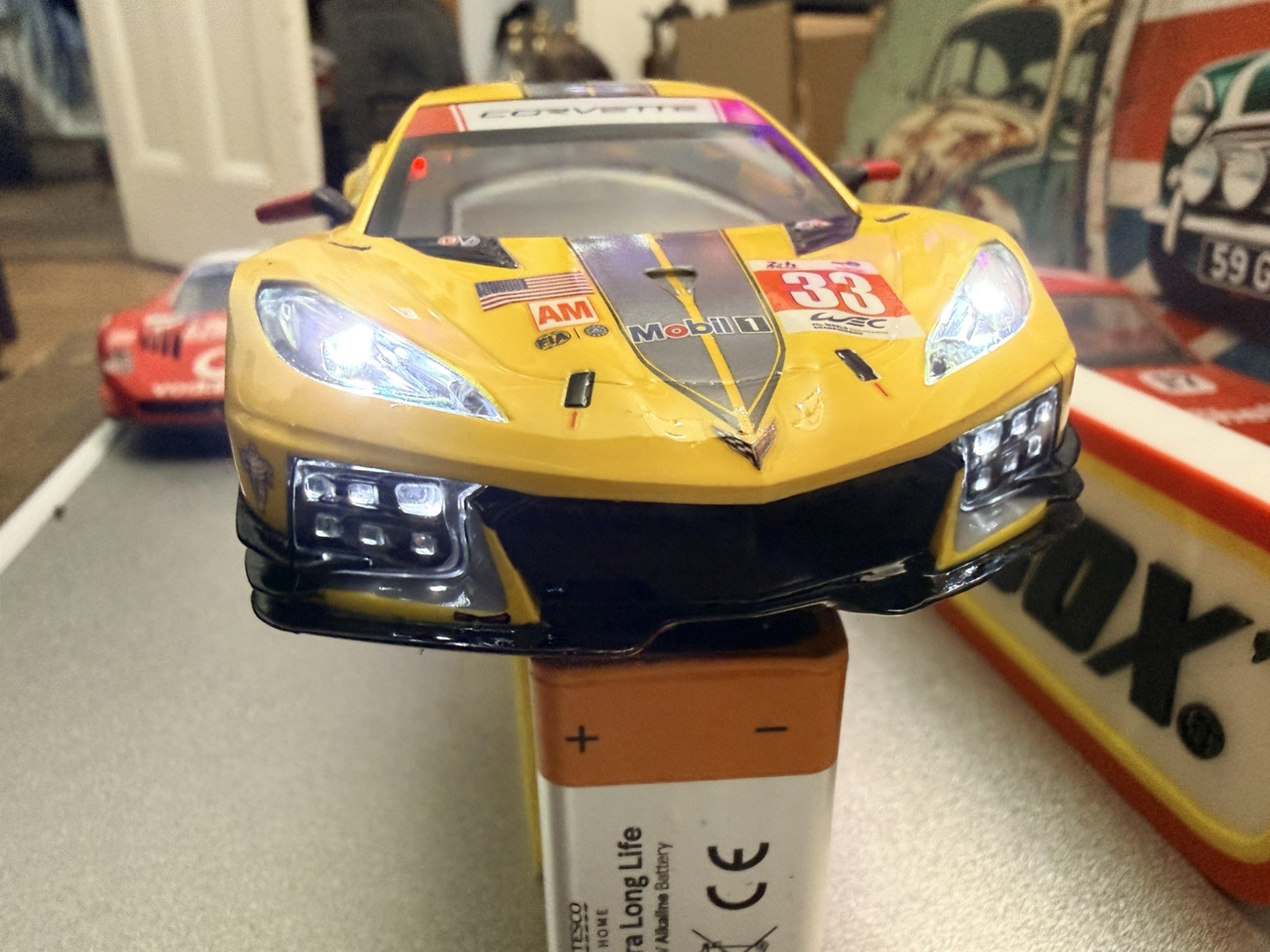 Scalextric C4558 1:32 Chevrolet Corvette C8.R GTE Le Mans 23 AM ganador COCHE RANURA