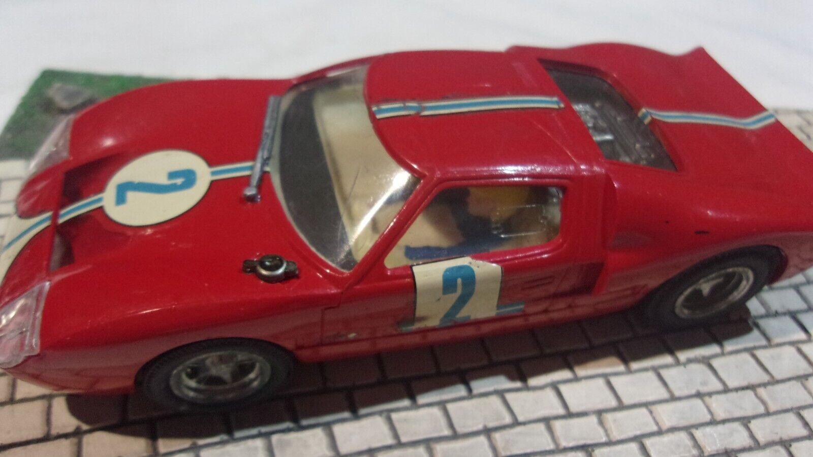SCALEXTRIC EXIN FORD GT ROJO Nº2, COMPLETO Y FUNCIONANDO