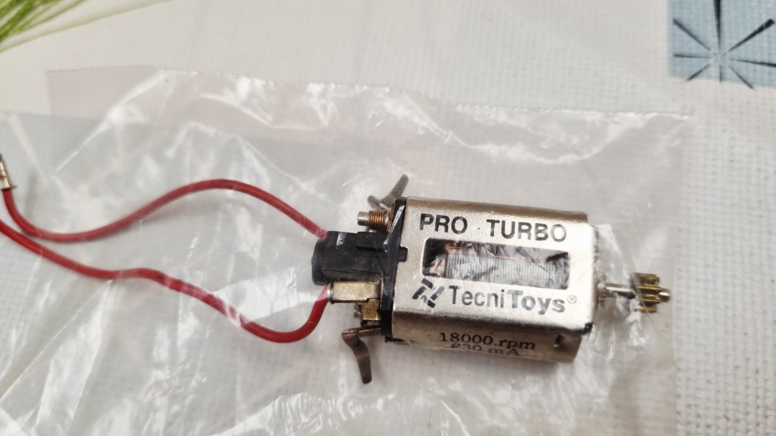 SCALEXTRIC MOTOR PRO TURBO SCX TECNITOYS NUEVO 18.000 rpm 5012 CON CABLES