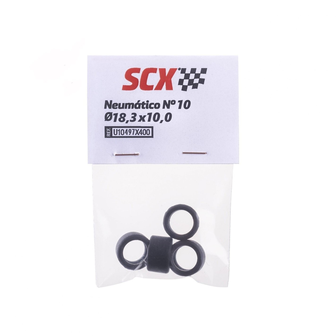 SCALEXTRIC NEUMATICO Nº 10 PACK 4 UN RALLY NIEVE Ø18,3 X 10 SCX U10497X400