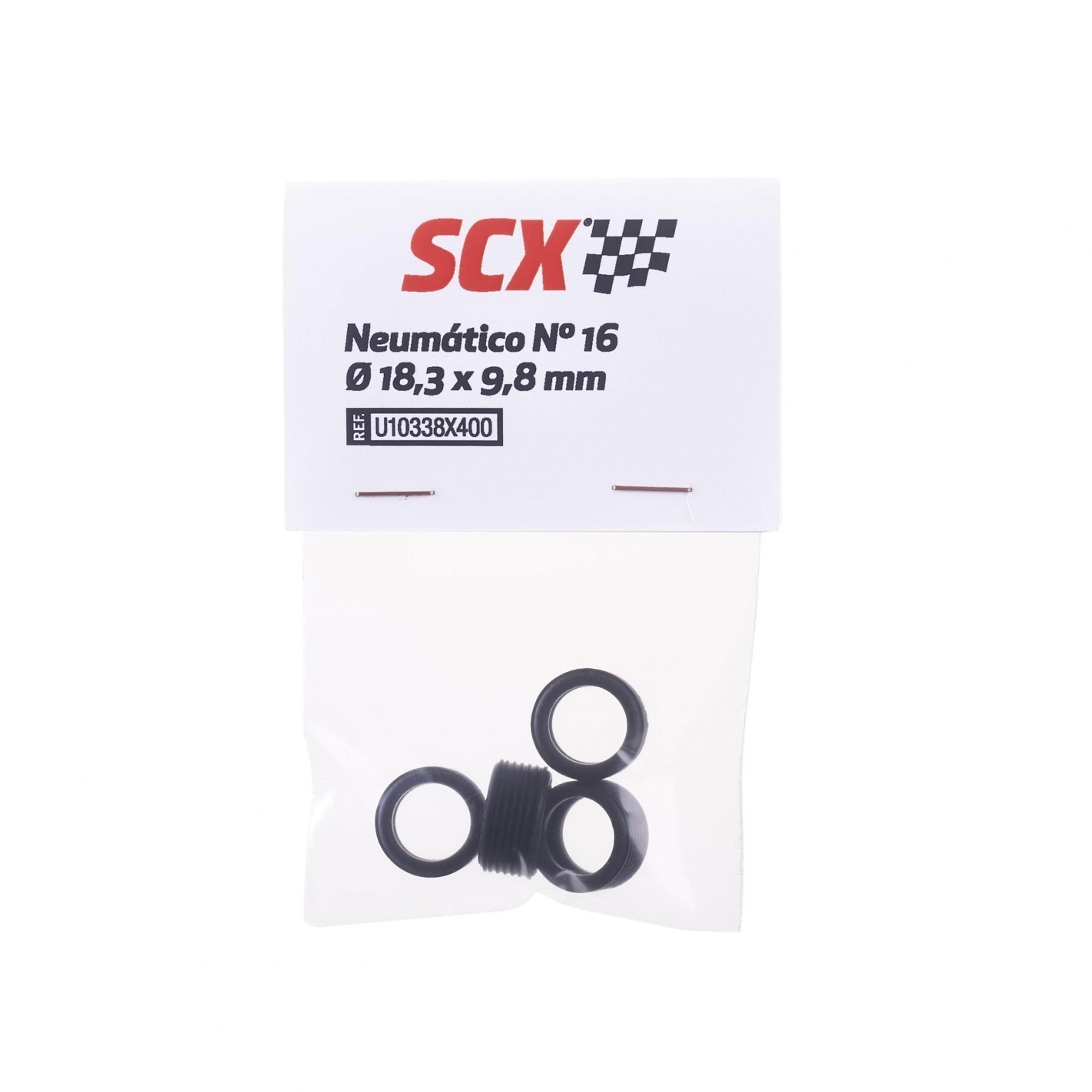 SCALEXTRIC NEUMATICO Nº 16 PACK 4 UN AUDI S1 / LANCIA Ø18,3 X 9,8 SCX U10338X400