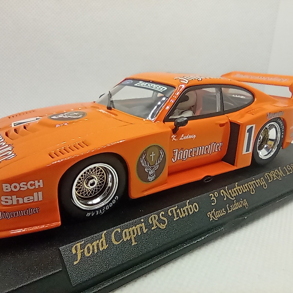 Slot Car Fly Car Model Ford Capri RS Turbo Jagermeister #1 Nurburgring 1982 1/32