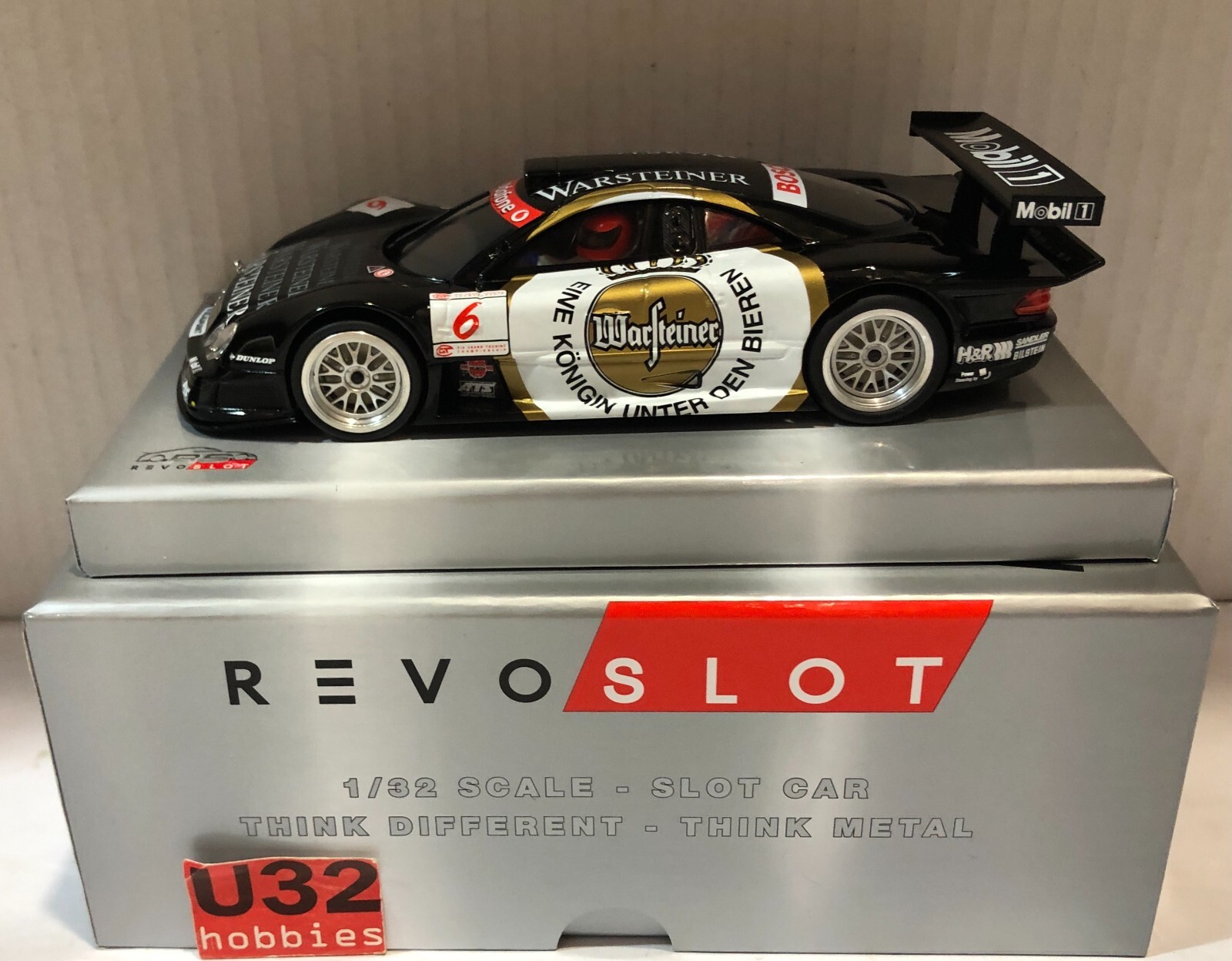 SLOT CAR REVOSLOT RS-0199 MERCEDES CLK GTR #6 WARSTEINER GT1 CLASS