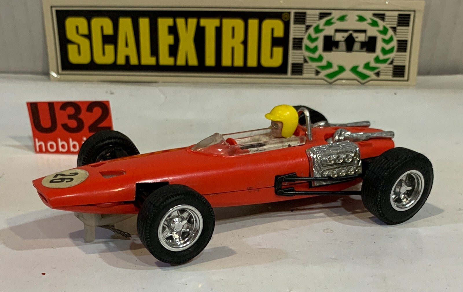 SLOT CAR SCALEXTRIC EXIN C-37 BRM F1 #26 ROJO SEGUNDA SERIE