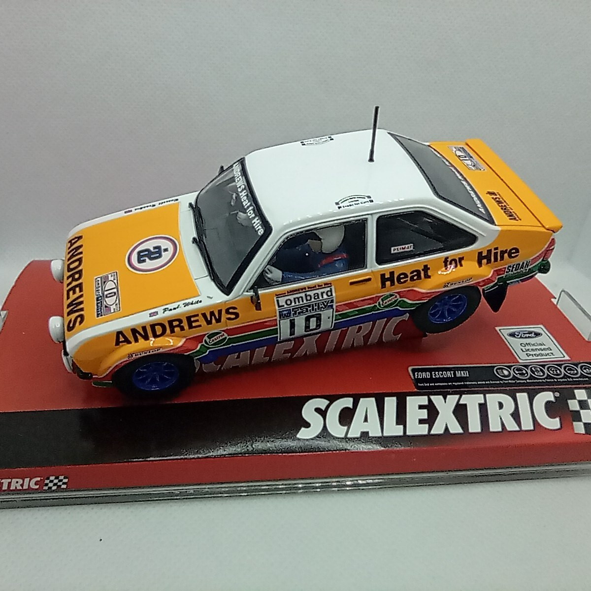 Slot Car Scalextric SCX Ford Escort MKII #10 Lombard Rally Compatible 1/32 slc