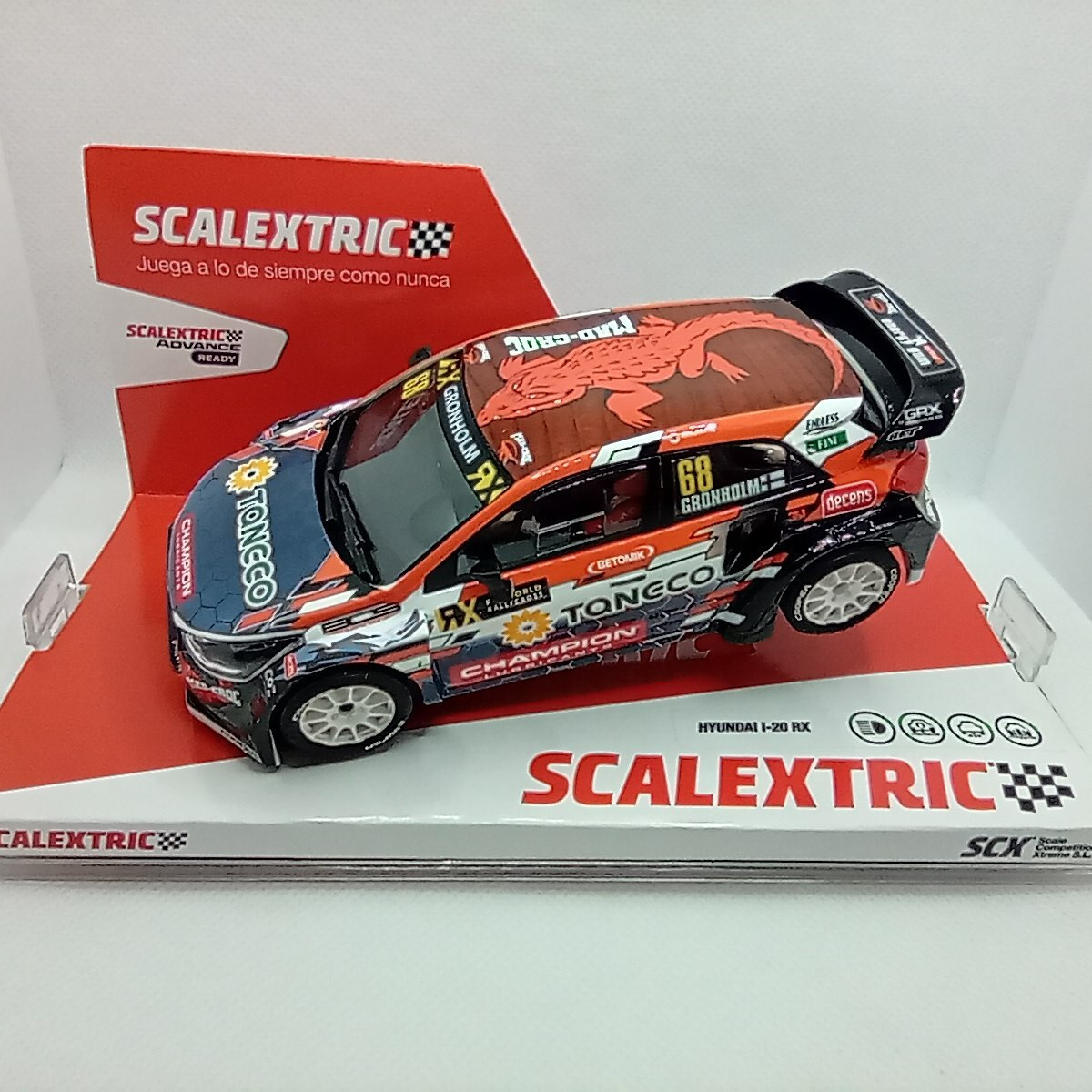 Slot Car Scalextric SCX Hyundai i-20 RX Gronholm #68 Taneco Compatible 1/32 slc