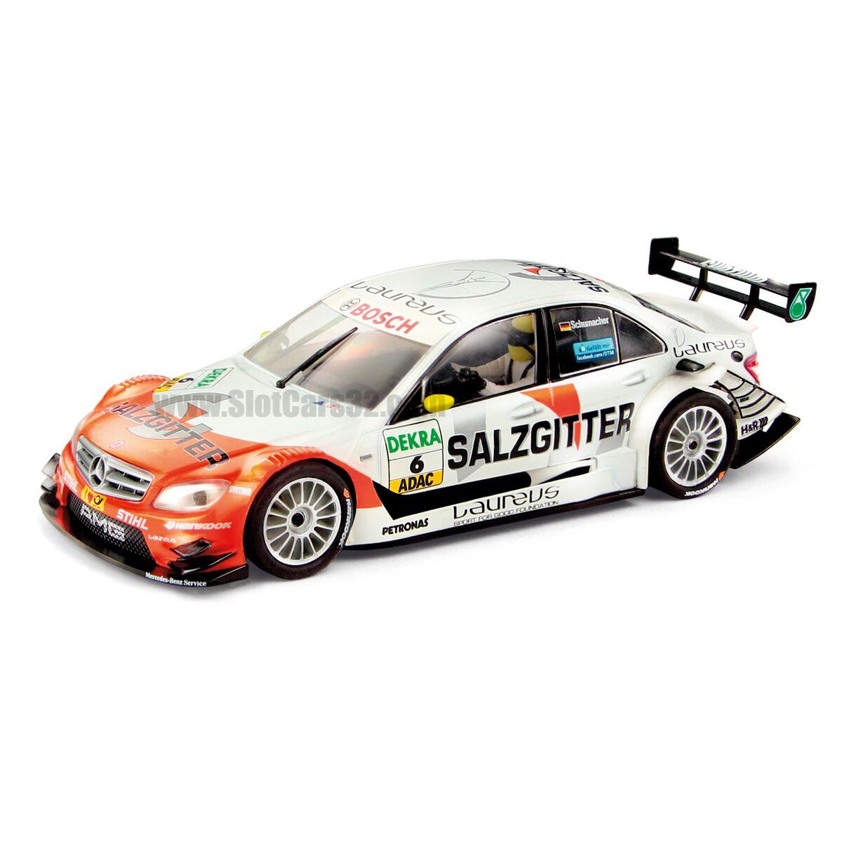 Slot Car Scalextric SCX Mercedes AMG C-Klasse DTM #6 Shumacher 1/32 10104 slc32