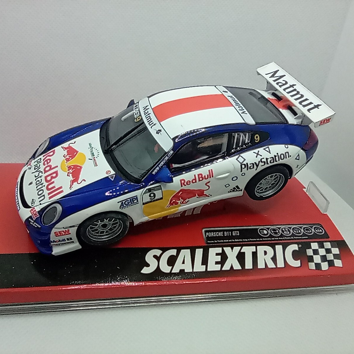 Slot Car Scalextric SCX Porsche 911 GT3 #9 RedBull Compatible 1/32 slc