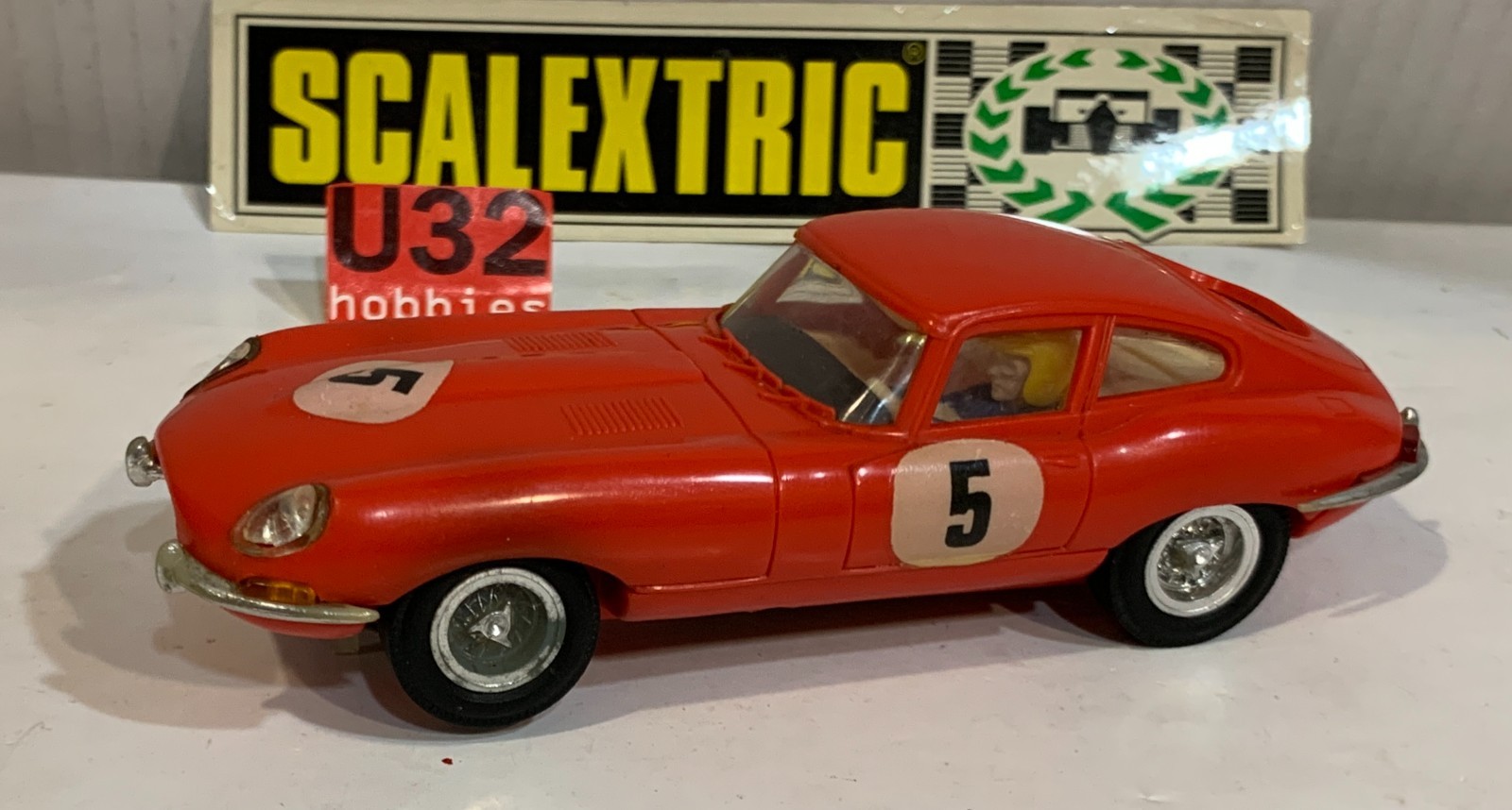 SLOT CAR SCX SCALEXTRIC EXIN C-34 JAGUAR E TYPE #5 ROJO CLARO