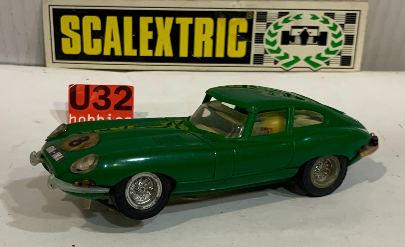 SLOT CAR SCX SCALEXTRIC EXIN C-34 JAGUAR E TYPE VERDE HECHO EN MEXICO