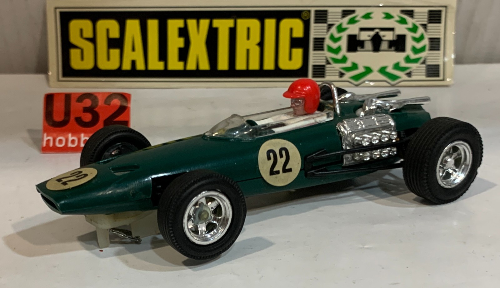 SLOT CAR SCX SCALEXTRIC EXIN C-37 BRM F1 #22 VERDE SEGUNDA SERIE RACE TUNED
