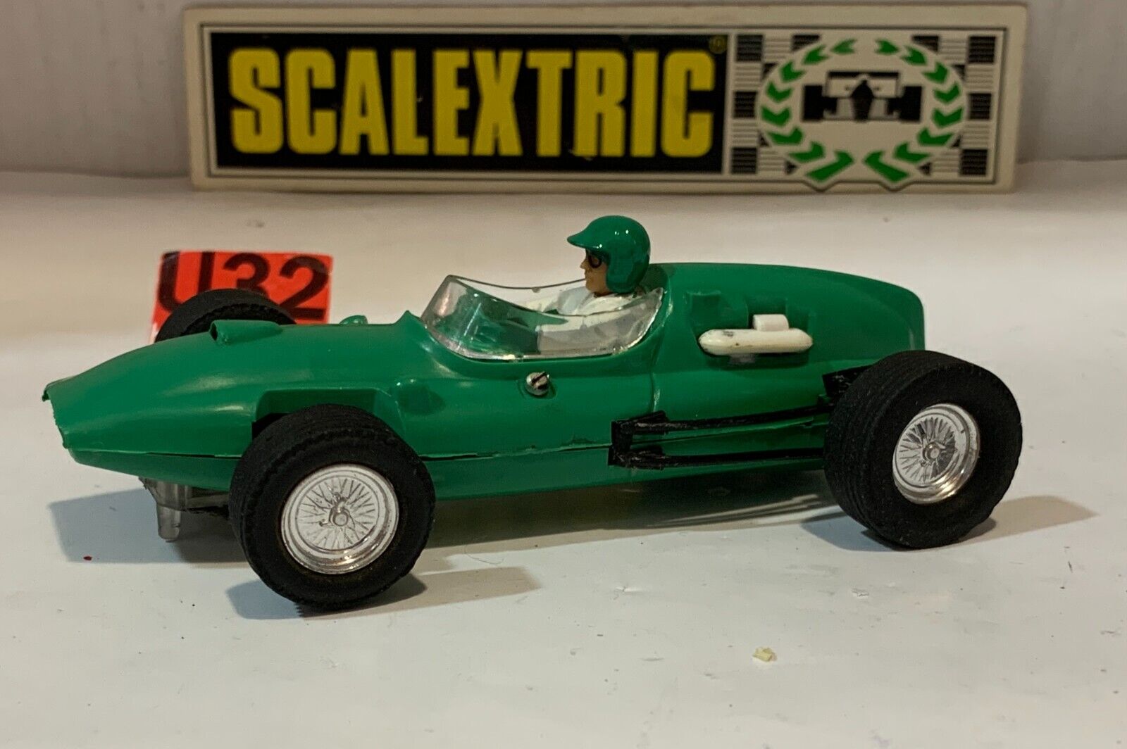 SLOT CAR SCX SCALEXTRIC EXIN C-38 COOPER CLIMAX GUIA MOVIL VERDE CLARO MEXICO
