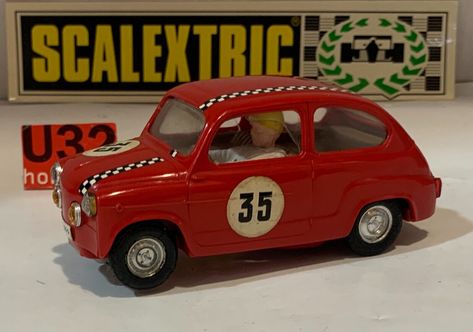 SLOT CAR SCX SCALEXTRIC EXIN TC600 SEAT 600 #12 ROJO CHASIS ROJO PRIMERA SERIE