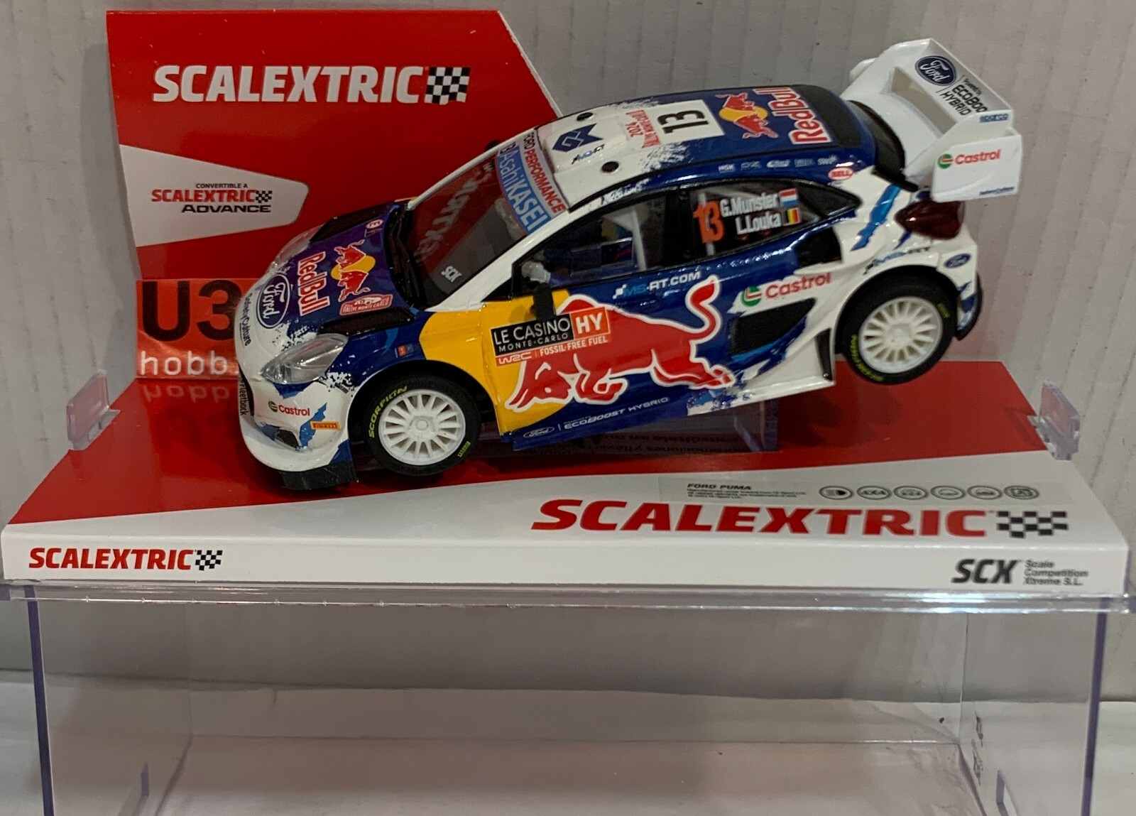 SLOT CAR SCX SCALEXTRIC U10550S300 FORD PUMA WRC #13 MONTE CARLO 2024 G.MUNSTER