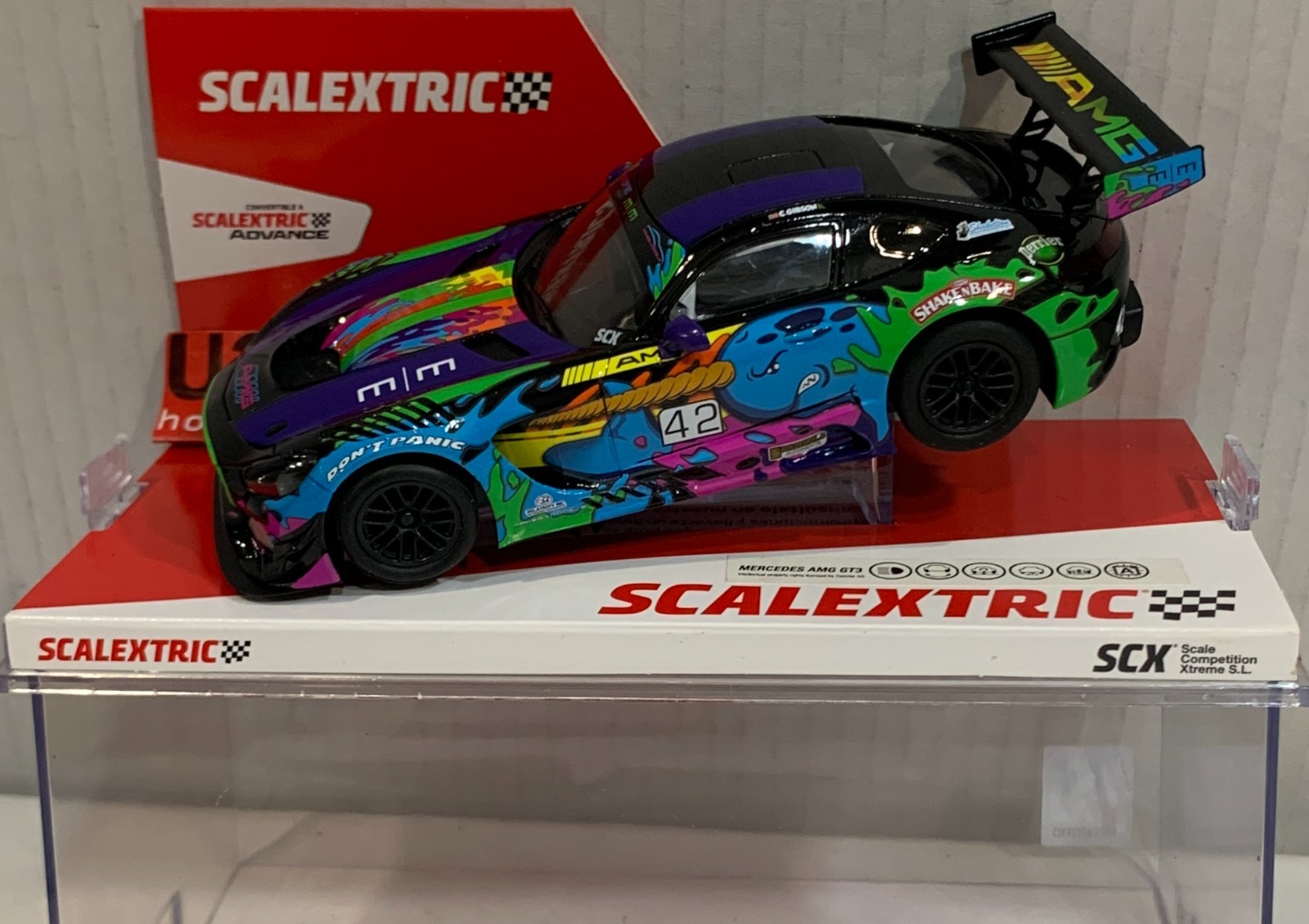 SLOT CAR SCX SCALEXTRIC U10558S300 MERCEDES AMG GT3 #42 MAKES & MODELS