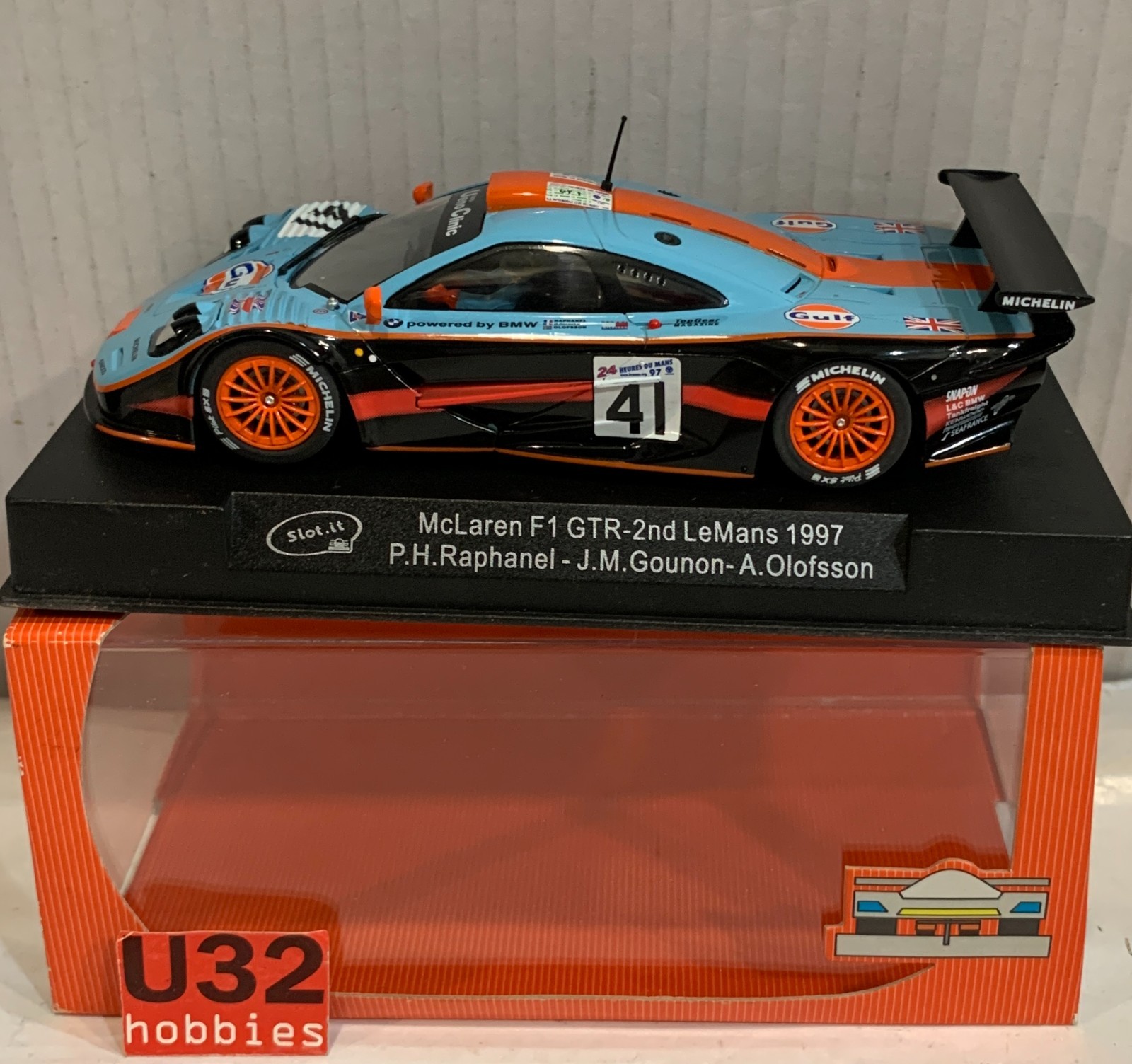 SLOT CAR SLOT.IT CA10D McLAREN F1 GTR #41 LE MANS 1997 P.H.RAPHANEL-J.M.GOUNON