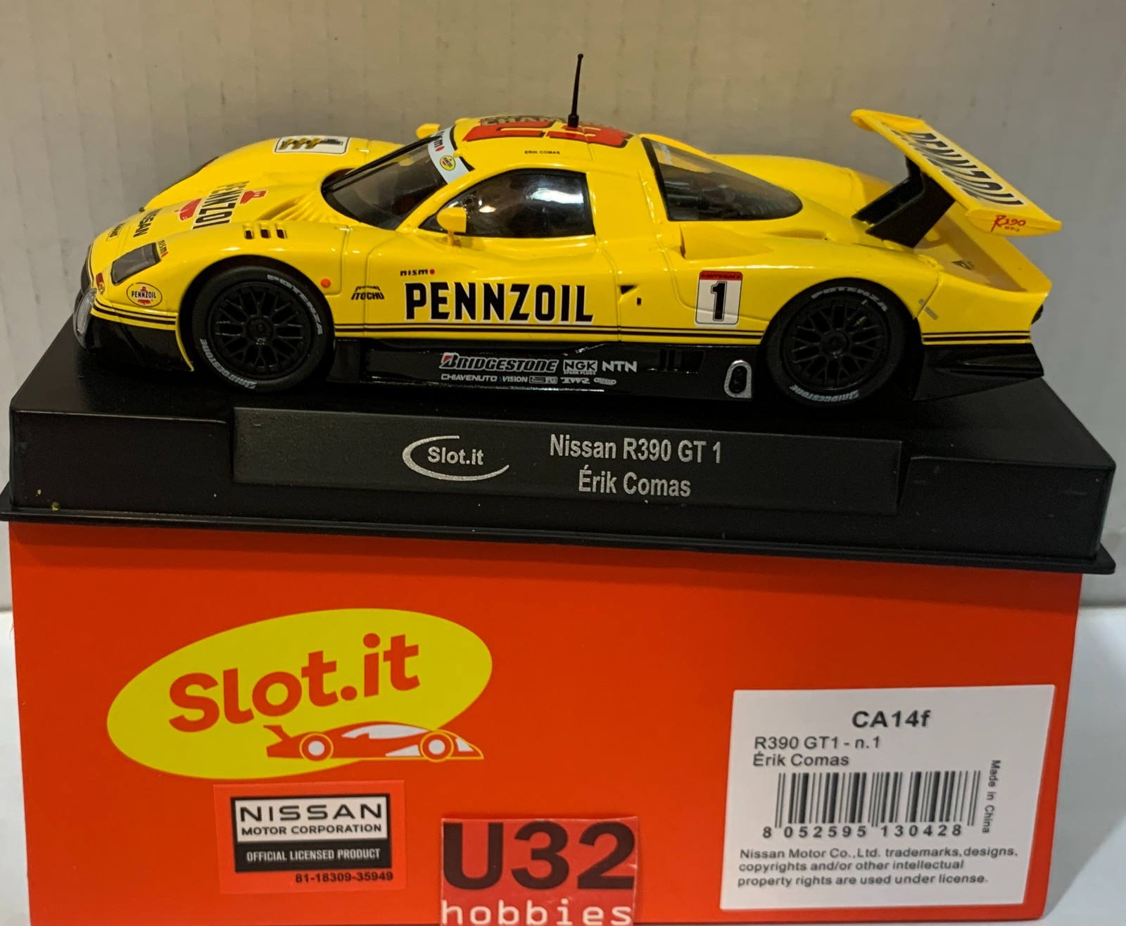 SLOT CAR SLOT.IT CA14F NISSAN R390 #1 PENZOIL ERIK COMAS