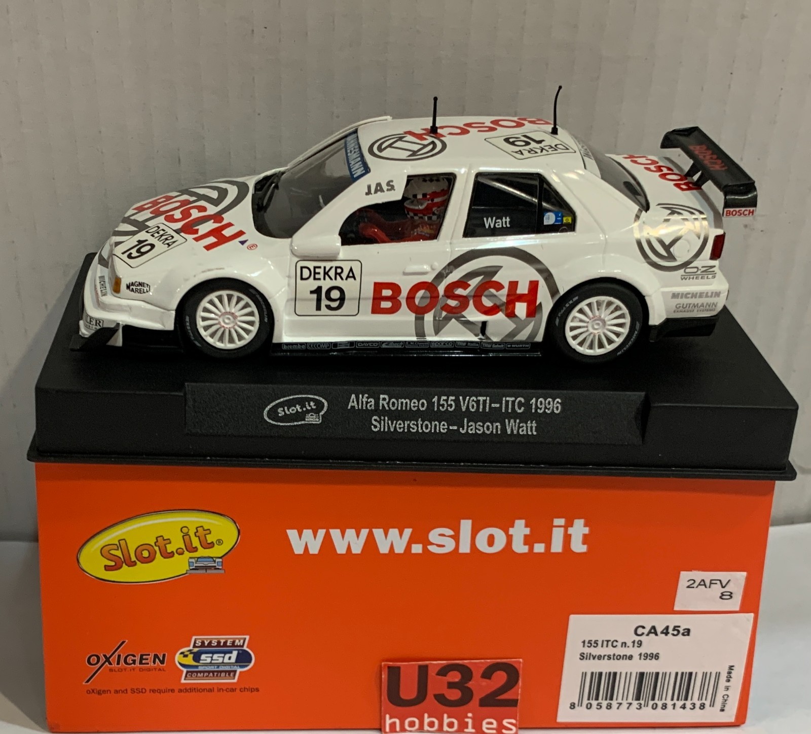 SLOT CAR SLOT.IT CA45A ALFA ROMEO 155 V6TI #19 ITC 1996 SILVERSTONE BOSCH J.WATT