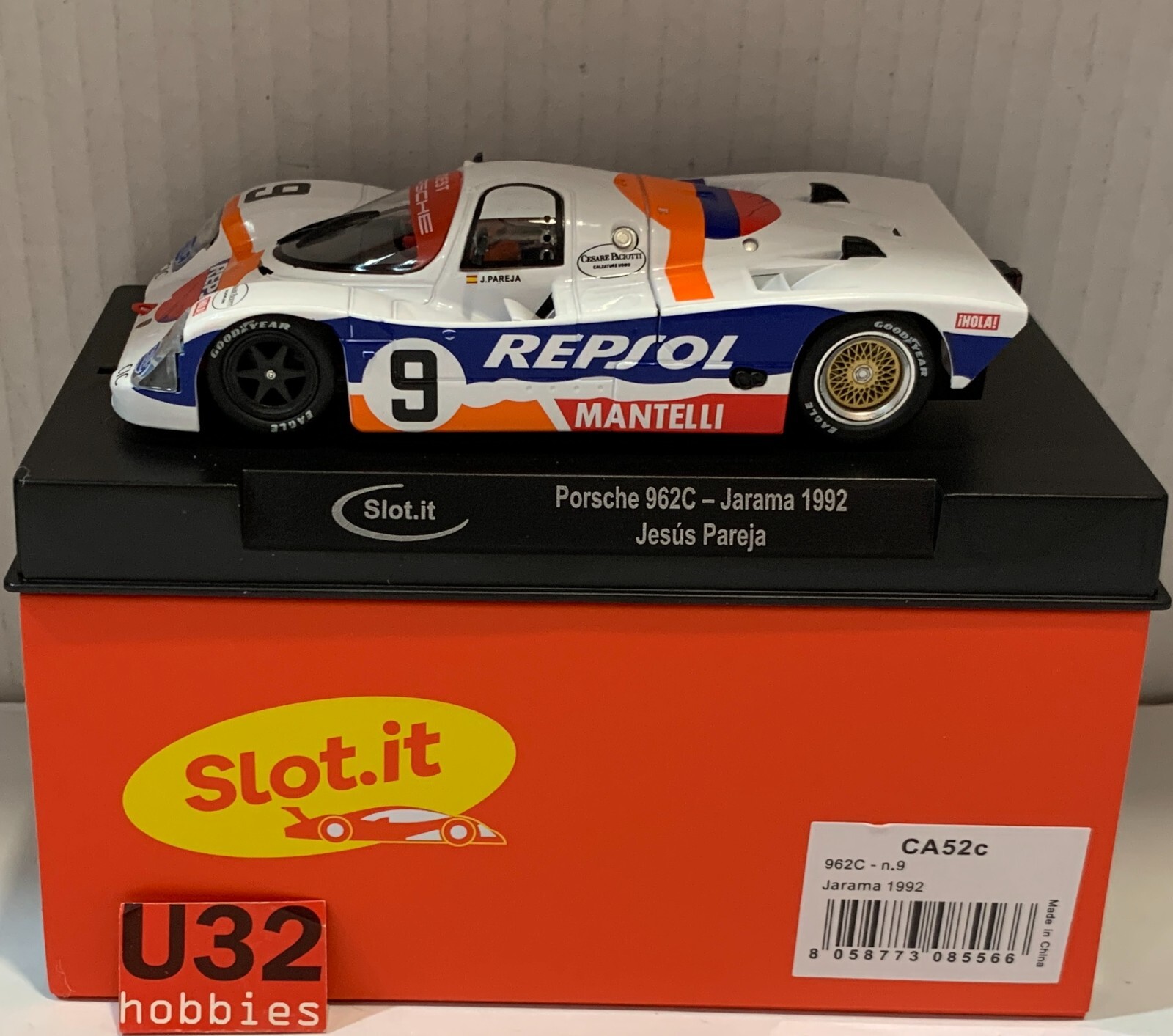 SLOT CAR SLOT.IT CA52C PORSCHE 962C #9 JARAMA 1992 REPSOL JESUS PAREJA