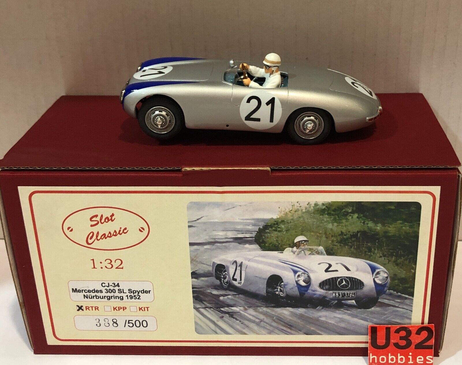 SLOT CLASSIC CJ-34 MERCEDES 300 SL SPYDER #21 NURBURGRING 1952 LTD.EDIT.500 UN.
