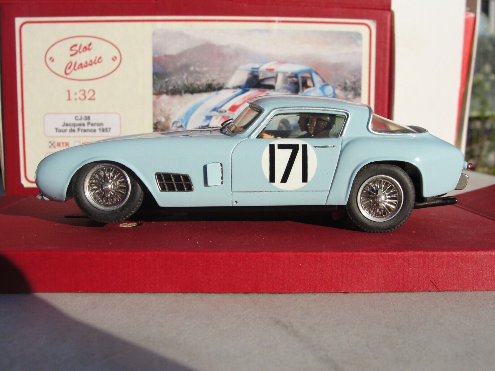 SLOT CLASSIC JACQUES PERON AZUL #171 CJ-38 RANURA 1:32 NUEVO STOCK ANTIGUO EN CAJA