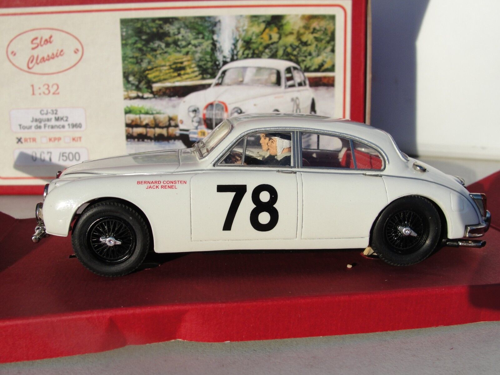 SLOT CLASSIC JAGUAR MK2 ""TOUR DE FRANCE"" CJ-32 RANURA 1:32 NUEVO STOCK ANTIGUO EN CAJA