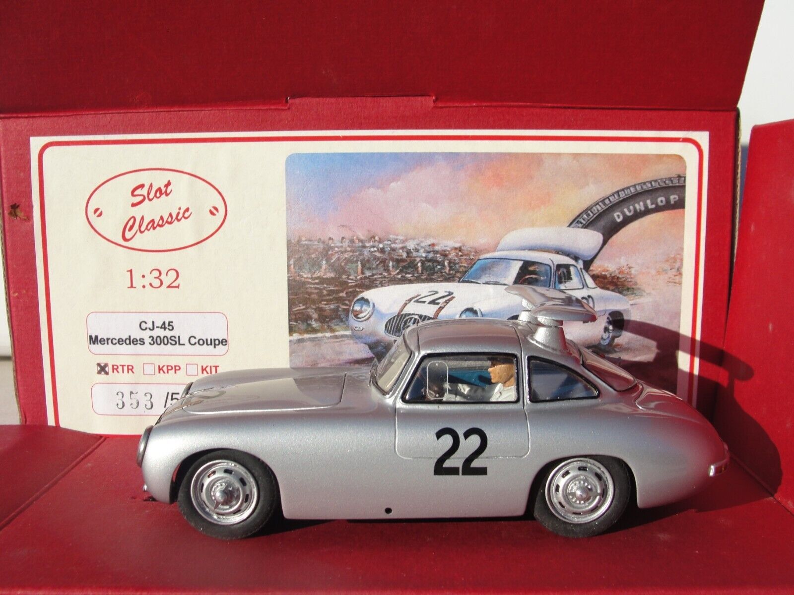 SLOT CLASSIC MERCEDES 300 SL COUPÉ CJ-45 PLATA 1:32