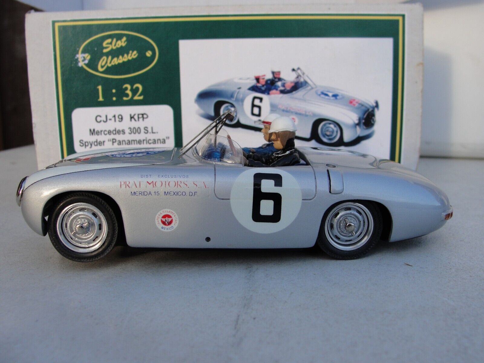 SLOT CLASSIC MERCEDES 300 SL SPYDER #6 CJ-19 1:32 RANURA NUEVA STOCK ANTIGUO EN CAJA
