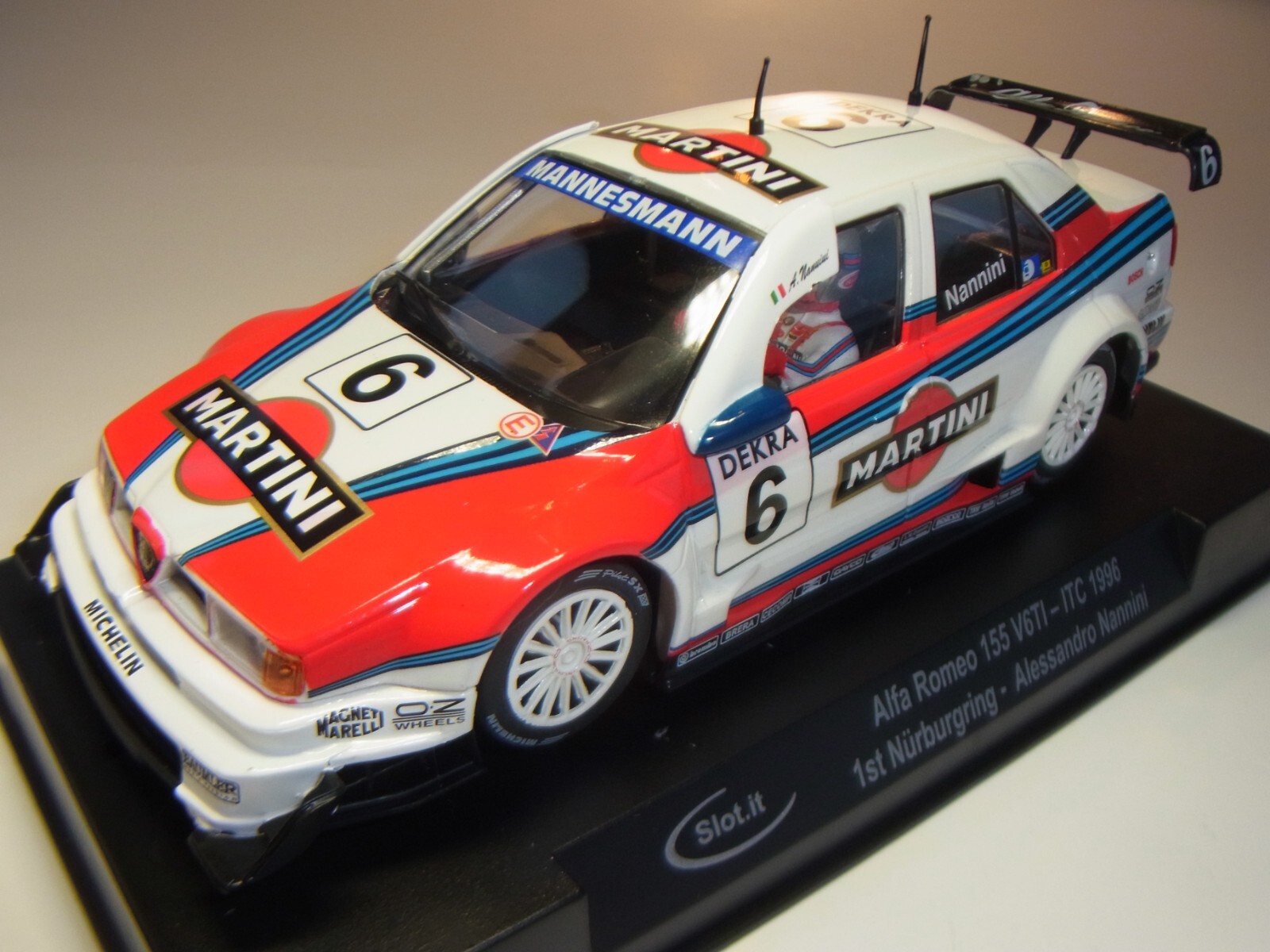 Slot.it Alfa Romeo 155V6TI-ITC 1. Nürburgring 1996 # 6 SICA45C autódromo 1:32